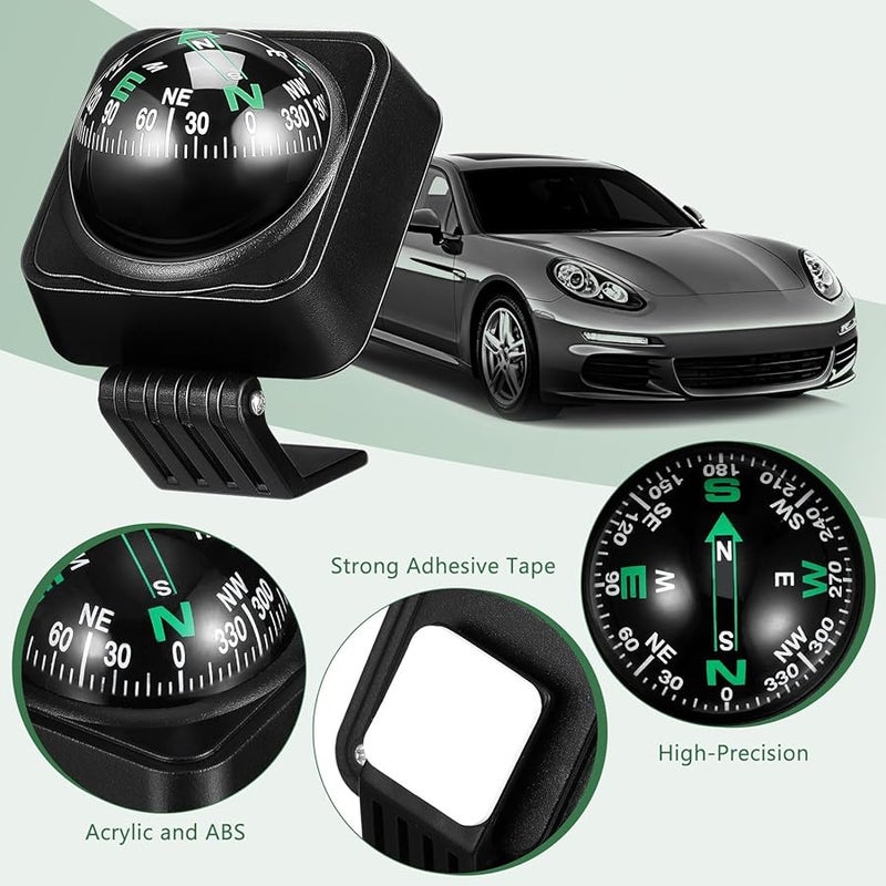 NUOBESTY Car Ball Compass Dashboard Mount Adjustable Direction Finder for Automotive Marine Use - Image 3